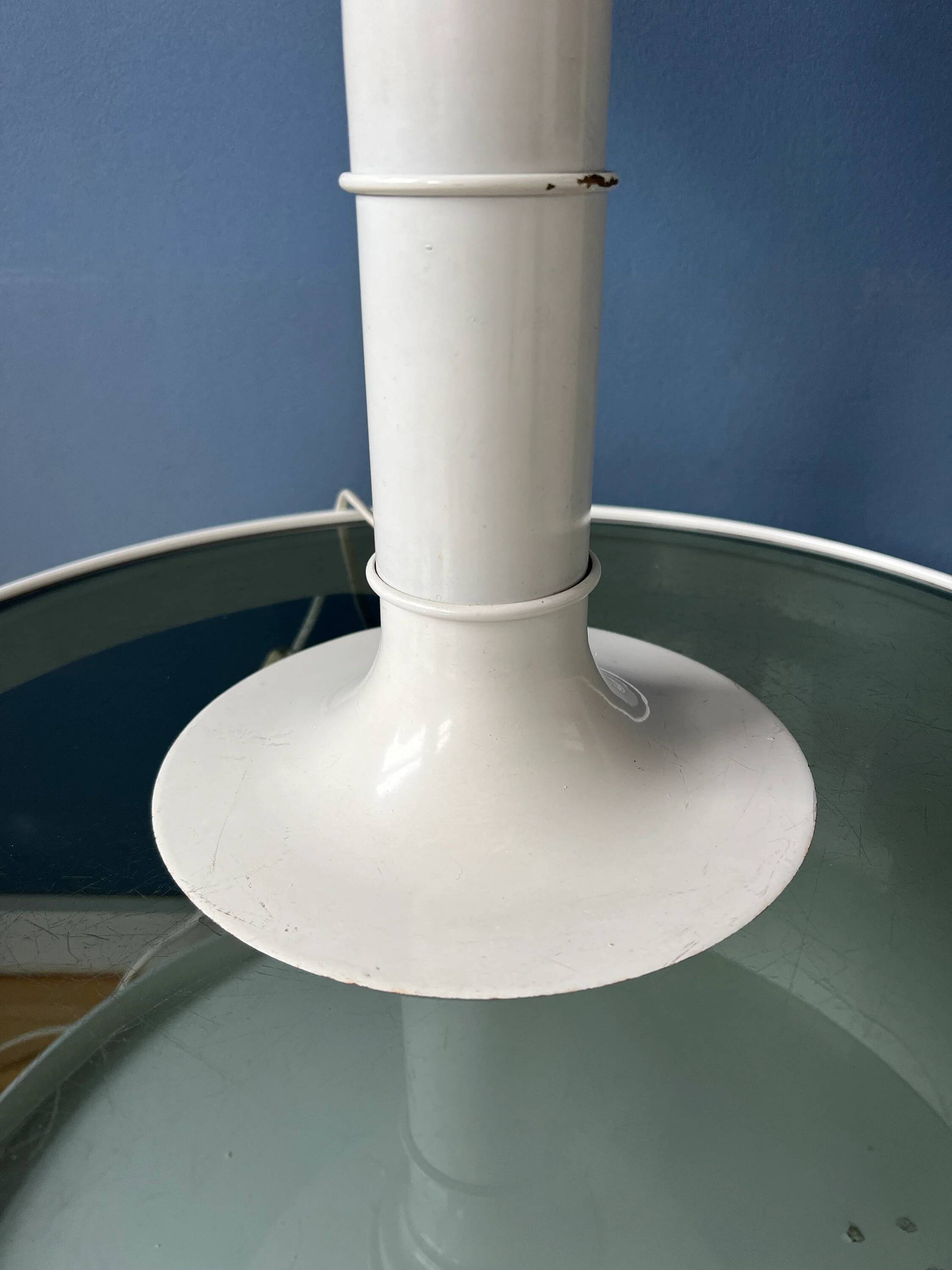 White Space Age table lamp Woja Holland with opal glass shade
