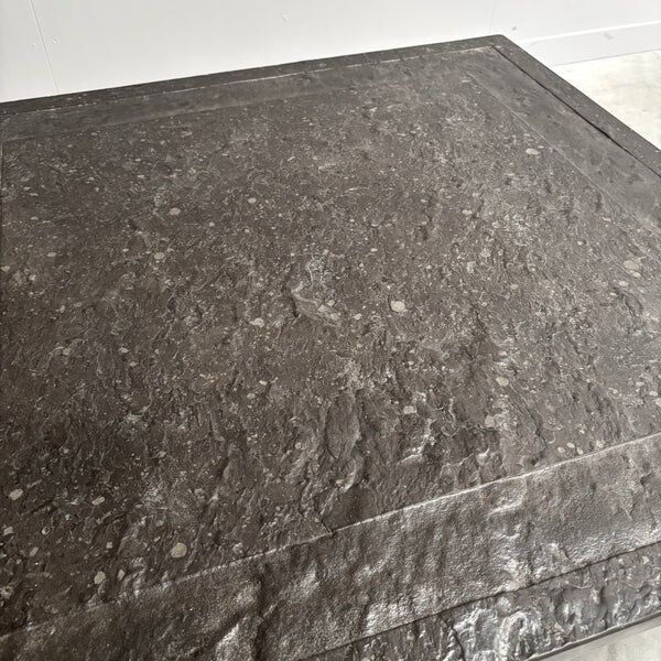 Table basse en pierre et acier par Draenert, années 1970