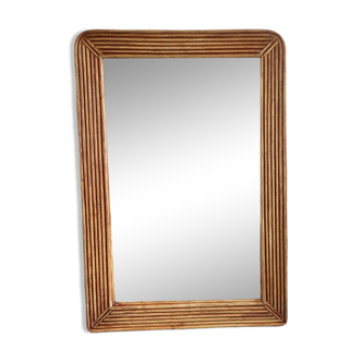 Rattan mirror