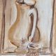 Signed still life painting in Provence "alcove with the jug"