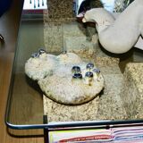 Vintage organic-shaped vase by elmut schaffenacker 1960