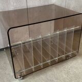 Michel Dumas' record player holder for Roche Bobois 1970 in Lucite