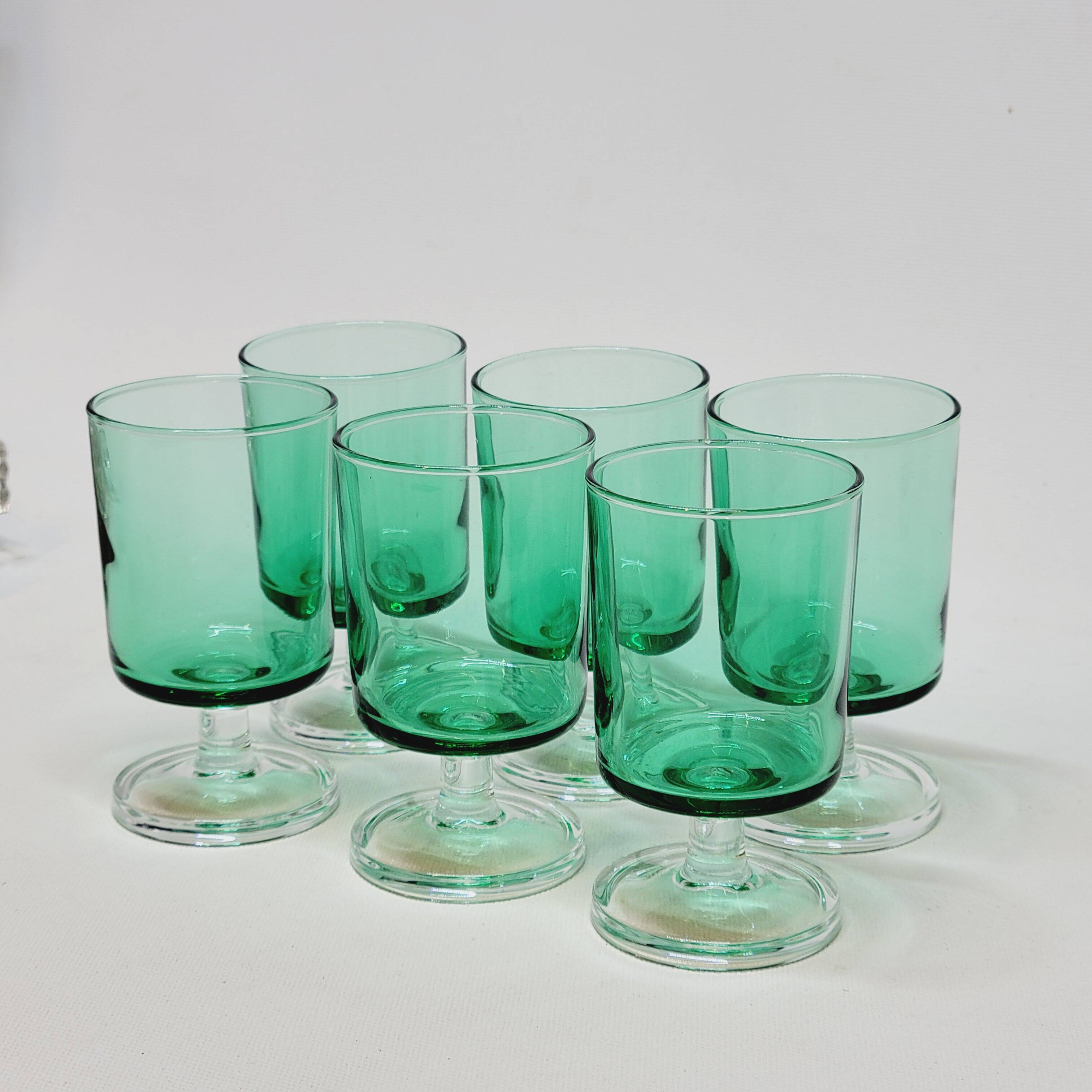 6 Luminarc Sweden Mint Green Glasses