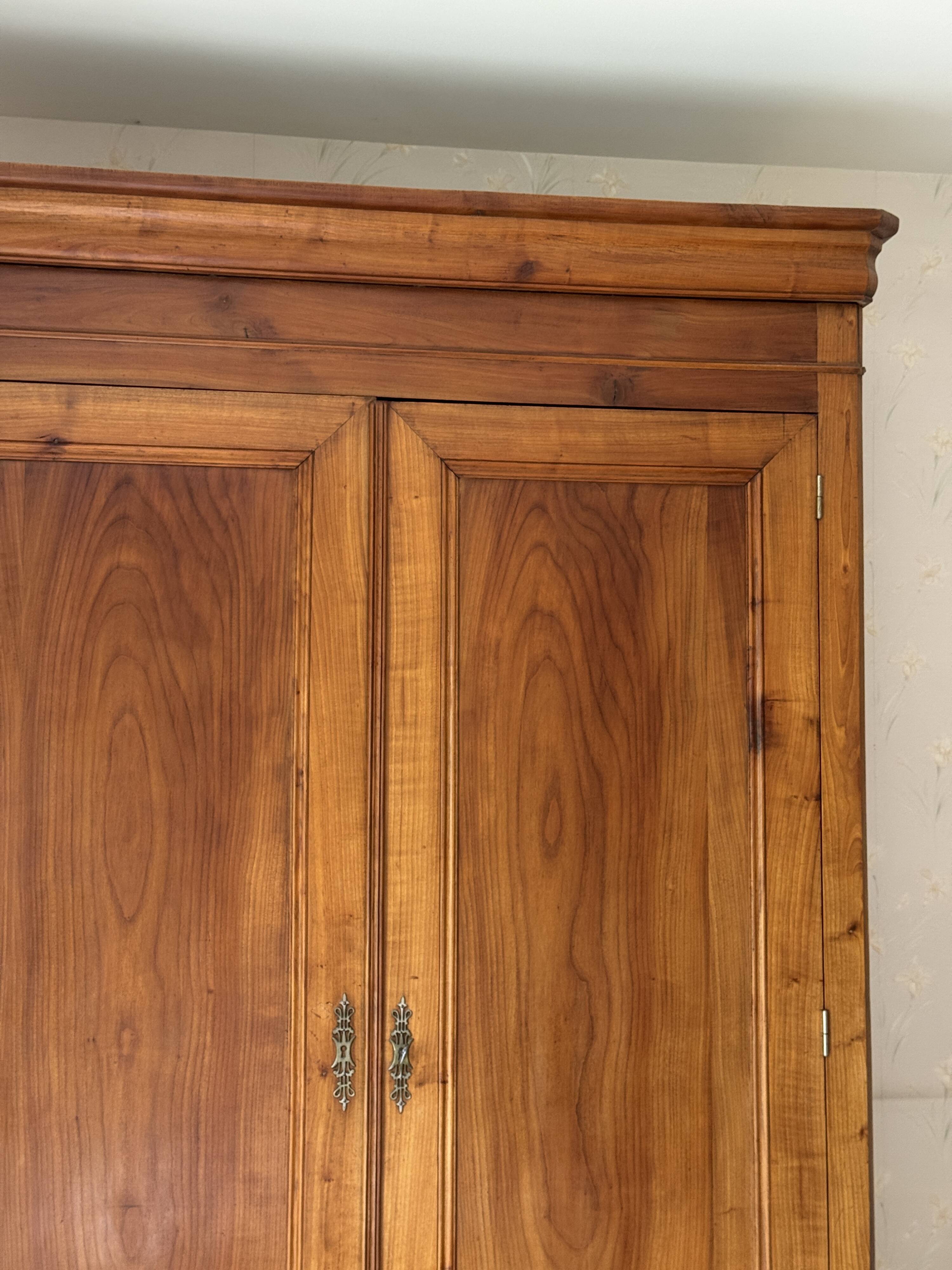 Large Louis Philippe oak wardrobe H: 2m25