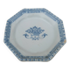Grand plat octogonal ancien en faience de Rouen