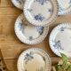 Set of 6 old dessert plates - Flore de Sarreguemines