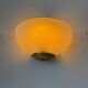 Pair of vintage wall lights, frosted glass and brass, France, 1970