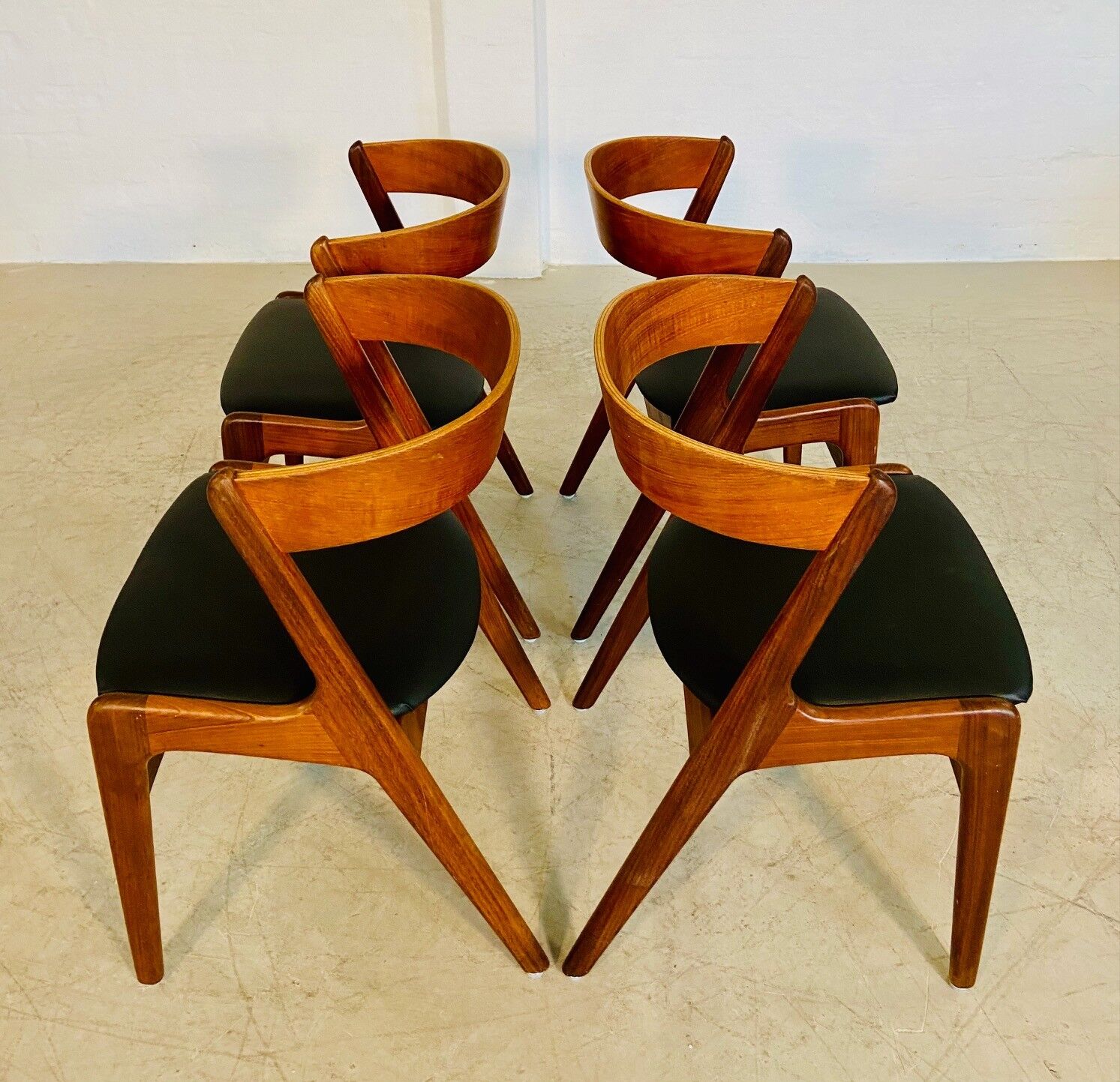 Chaises à manger vintage danoises par Kai Kristiansen pour Schou Andersens MøbelFabrik