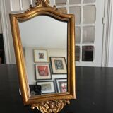miroir mural en bois doré