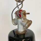 Vintage Black Industrial Ceiling Lamp, 1930s