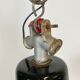 Vintage Black Industrial Ceiling Lamp, 1930s