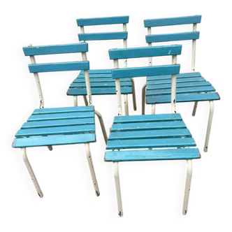 Set de 4 chaises de terrasse bistrot