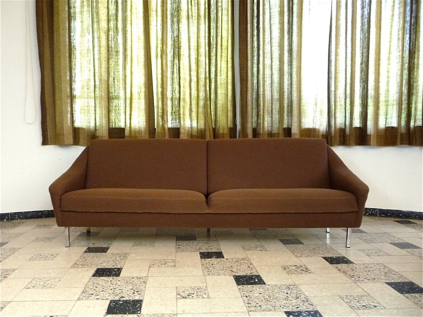 Modernist 4-seater sofa by Eddie Harlis for Hans Kaufeld, West-Germany 1958