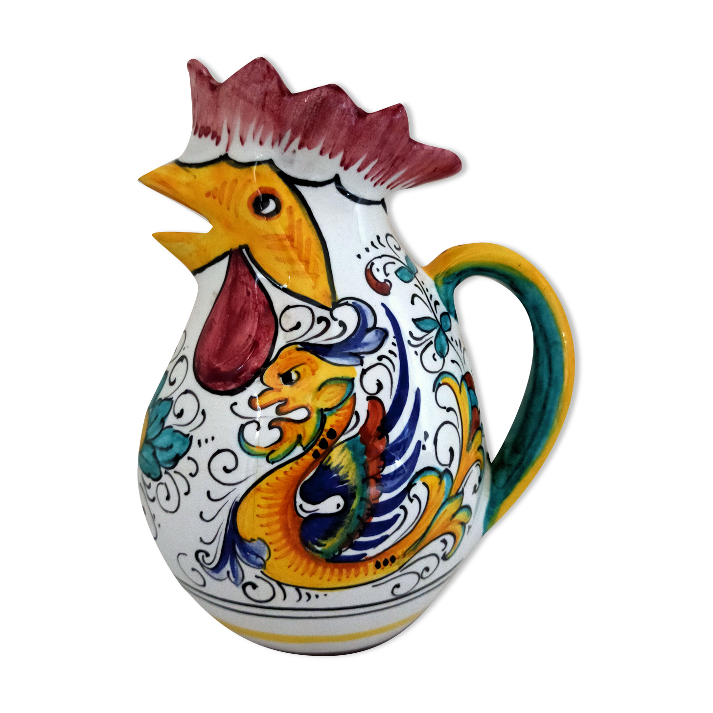 Animal pitcher rooster Sberma dervta decorated and numbered