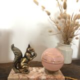 Art Deco marble and regulating lamp