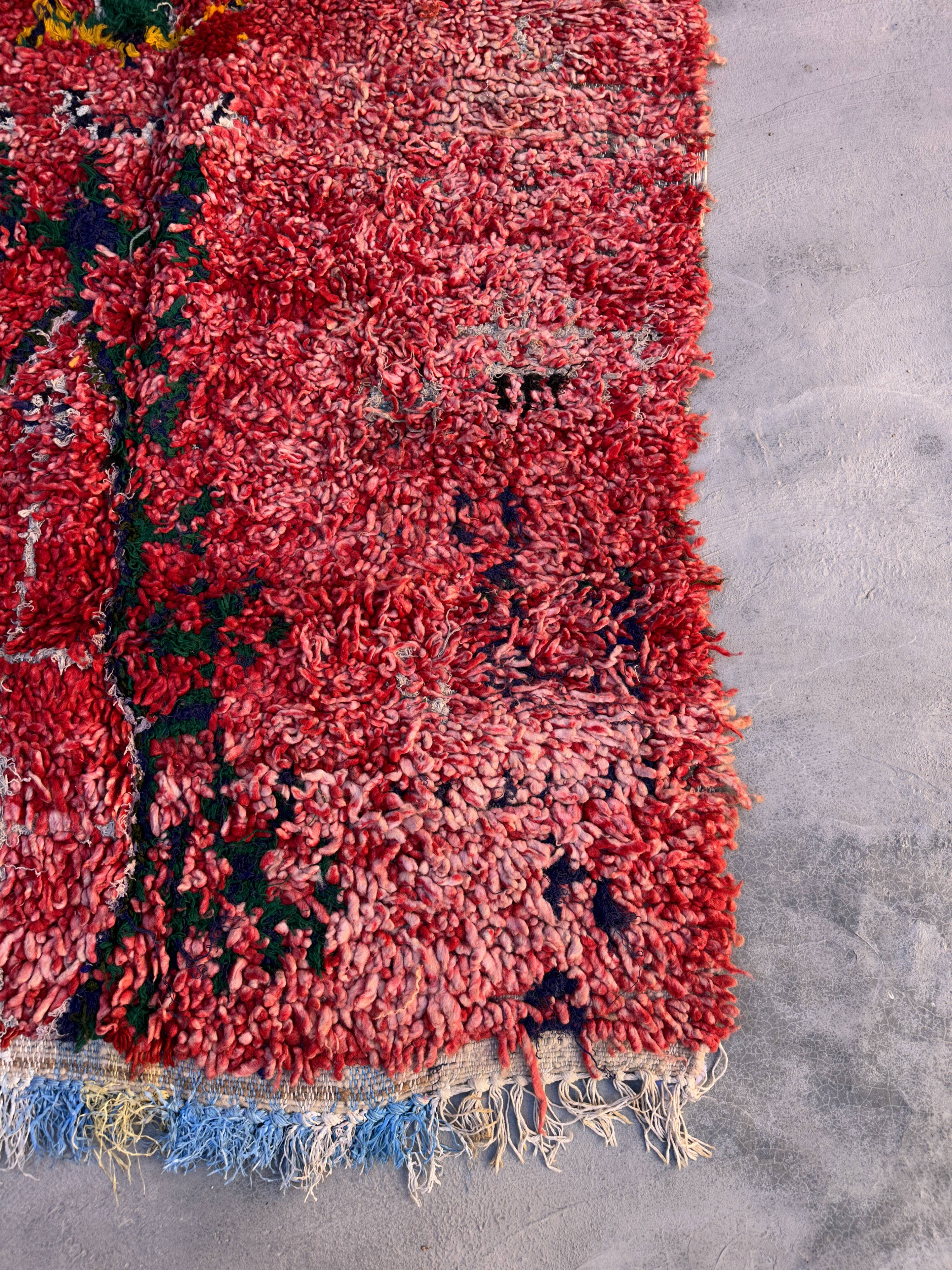 Red Moroccan Talsint rug - 113 x 259 cm