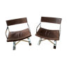 2 fauteuils First Vibieffe en cuir