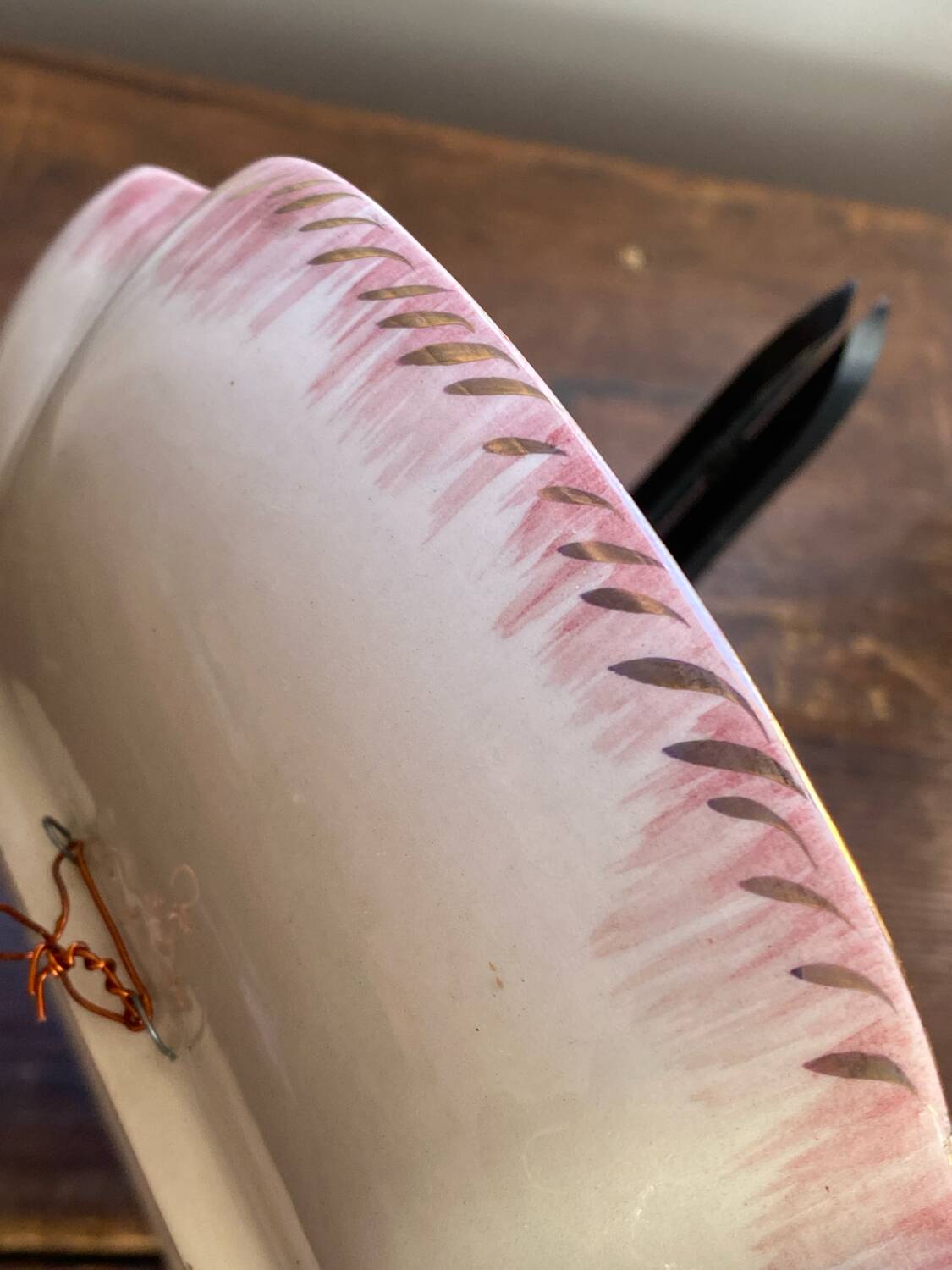 Ceramic plate, H. Bequet Quaregnon, 1950s