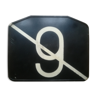 Line of bus in bakelite old plate