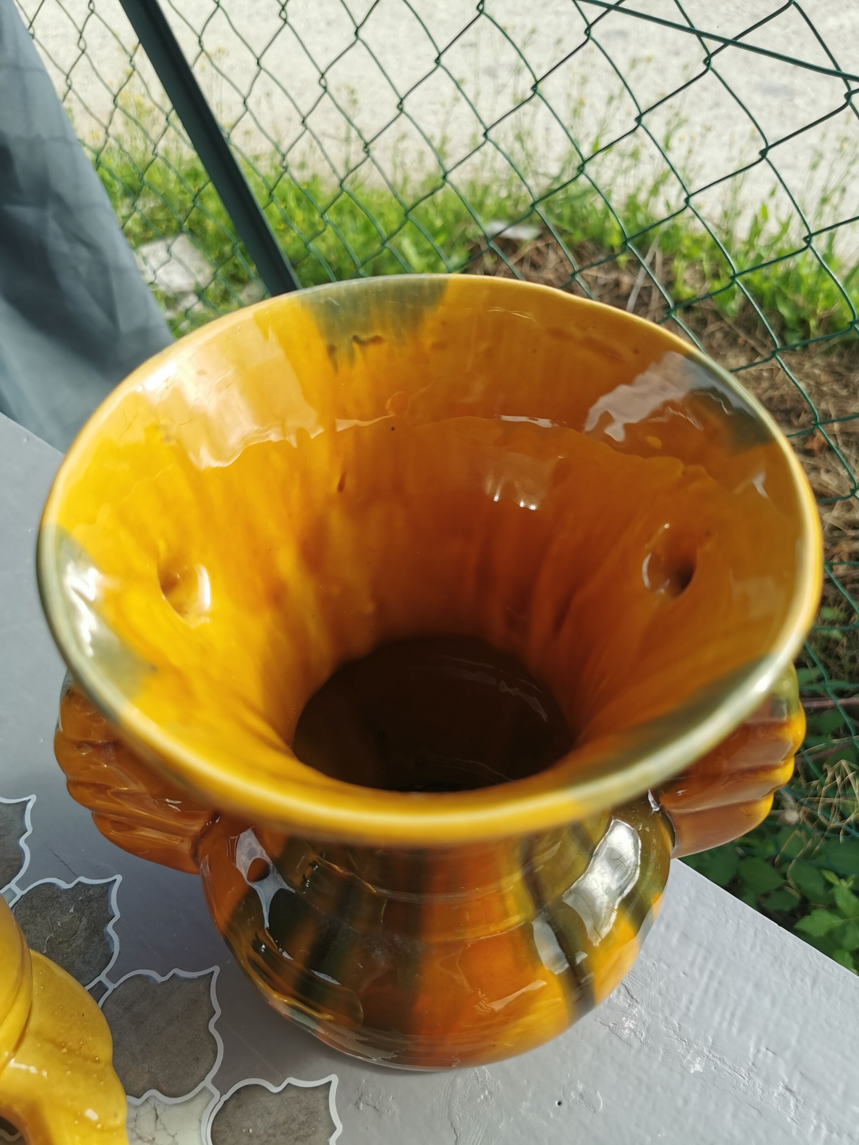 Pair of vintage ceramic vintage vases
