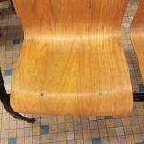 Wooden and metal bench 80s