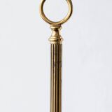 French Empire Bouillotte Lamp with Three Lights in Brass and a Gold-Plated Tin Shade with Laurel Design