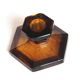 Davidson amber glass candle holder