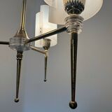 60s brass perspex chandelier