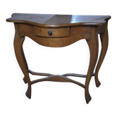 Console galbée style Louis XV / Art Nouveau en bois massif