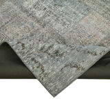 Handmade oriental contemporary 170 cm x 240 cm grey patchwork rug
