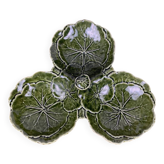 Green cabbage appetizer dish, SILEA, 3 compartments, ceramic