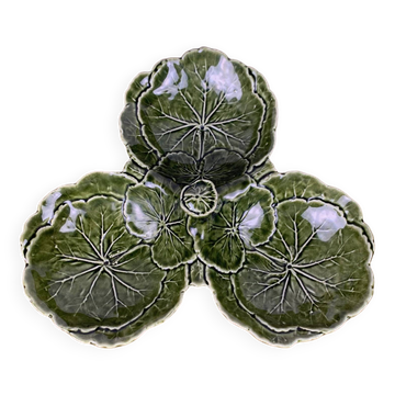 Plat apéritif Chou vert, SILEA, 3 compartiments, céramique
