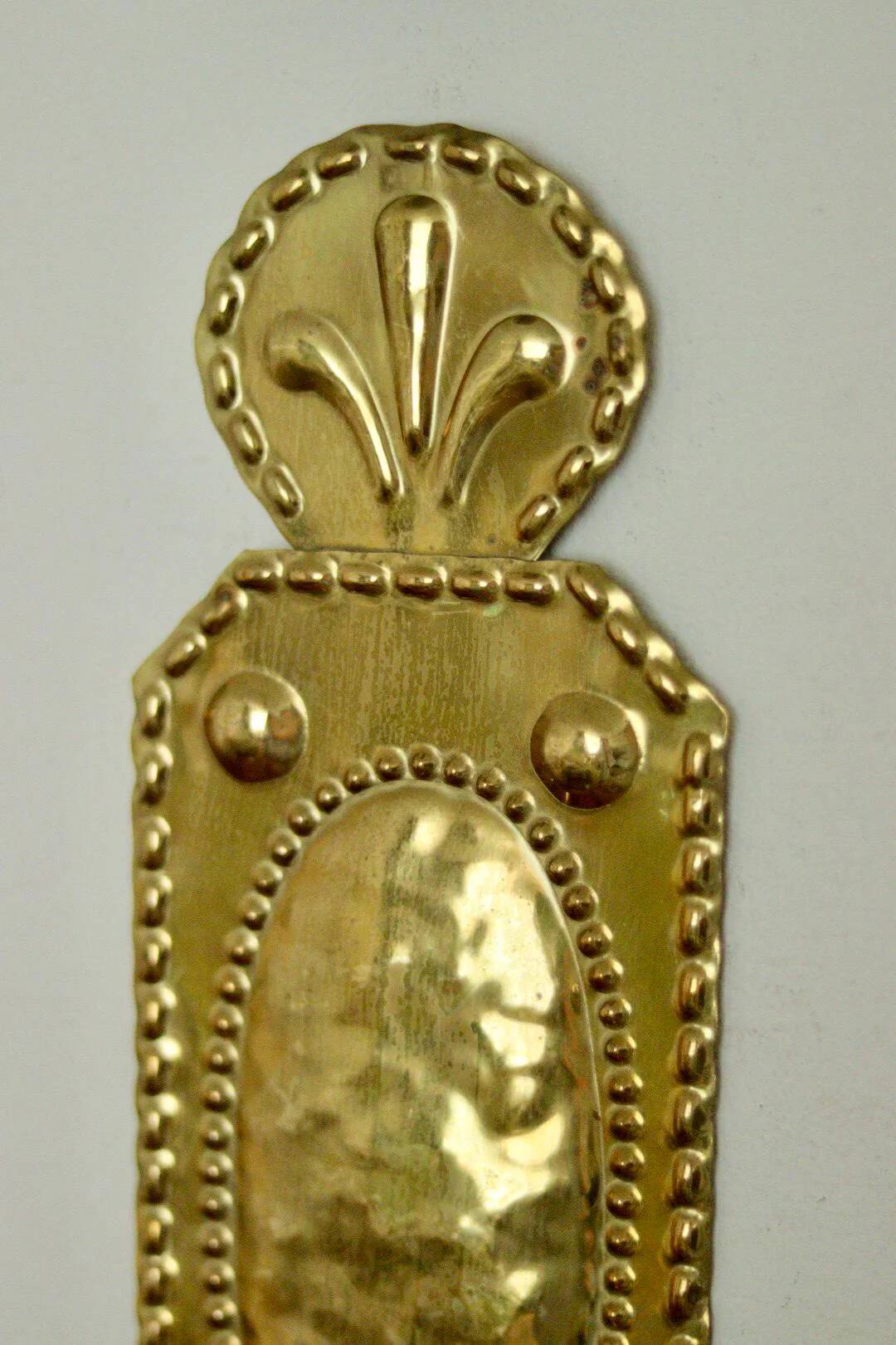 Pair of mid-century Swedish brass sconces