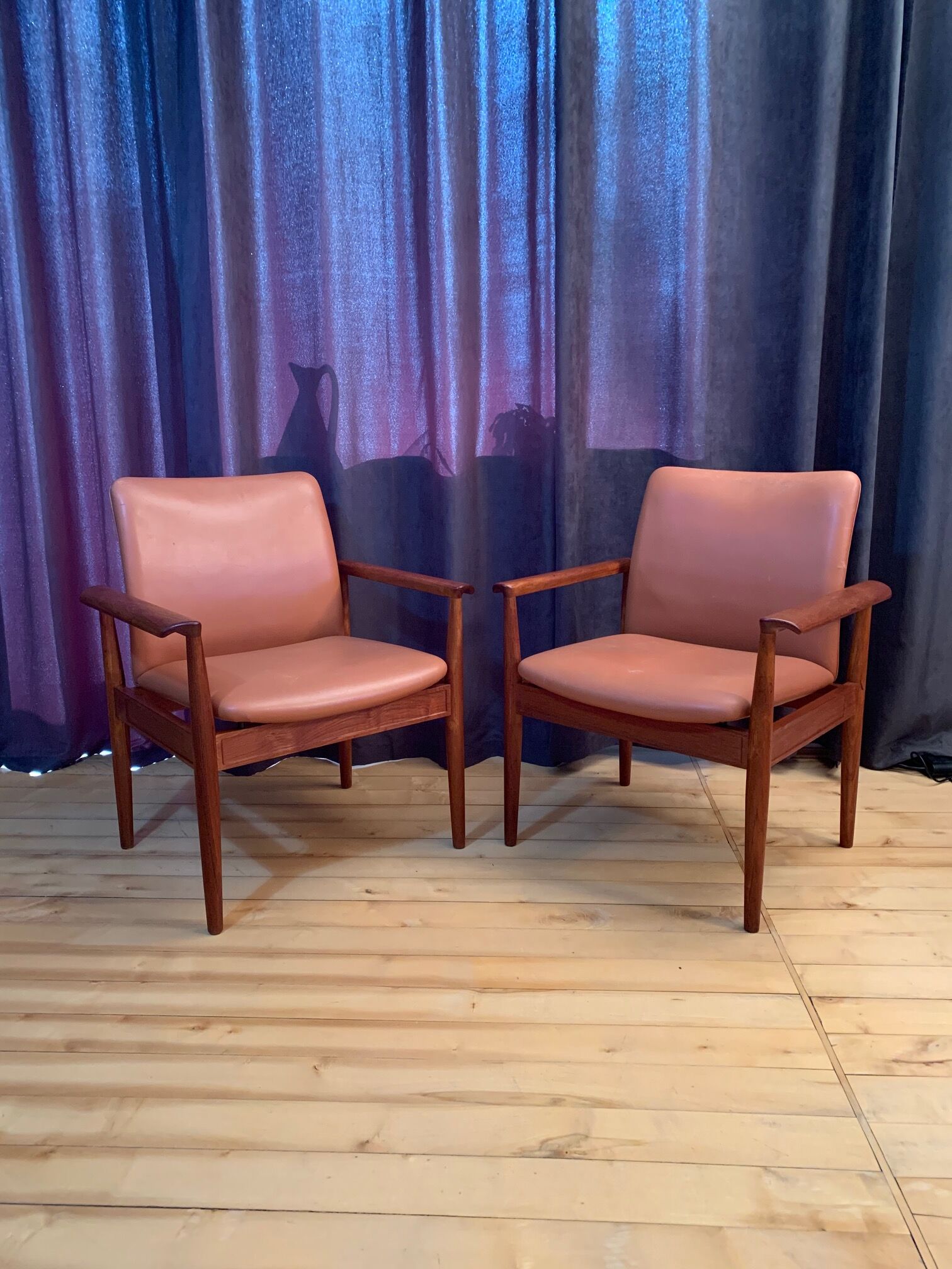 Set of six Diplomat armchairs, model 209 by Finn Juhl, Cado, 1960s