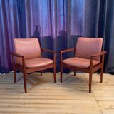 Set of six Diplomat armchairs, model 209 by Finn Juhl, Cado, 1960s