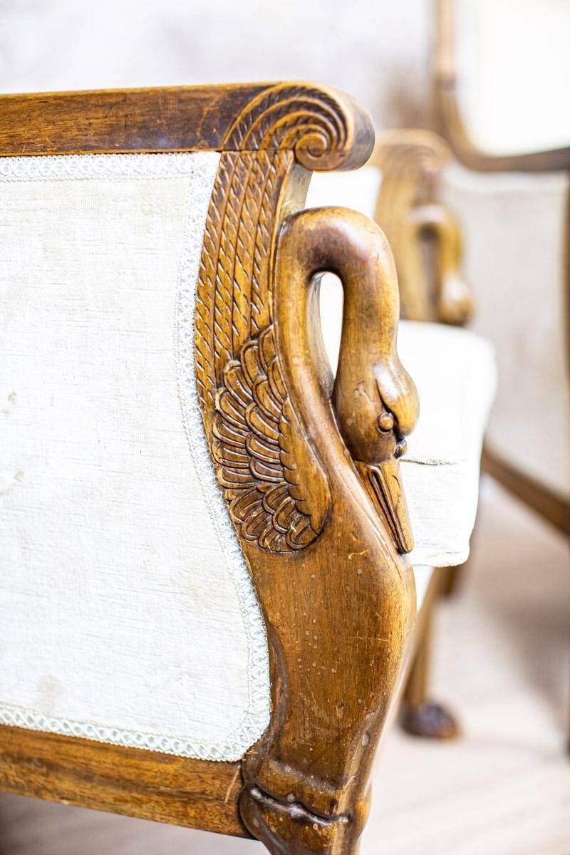 Set of Vintage Mahogany Chairs, 1920s