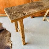 Primitive raw wood console