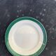 8 plates 4 flat and 4 small dark green Digoin sarreguemines vintage