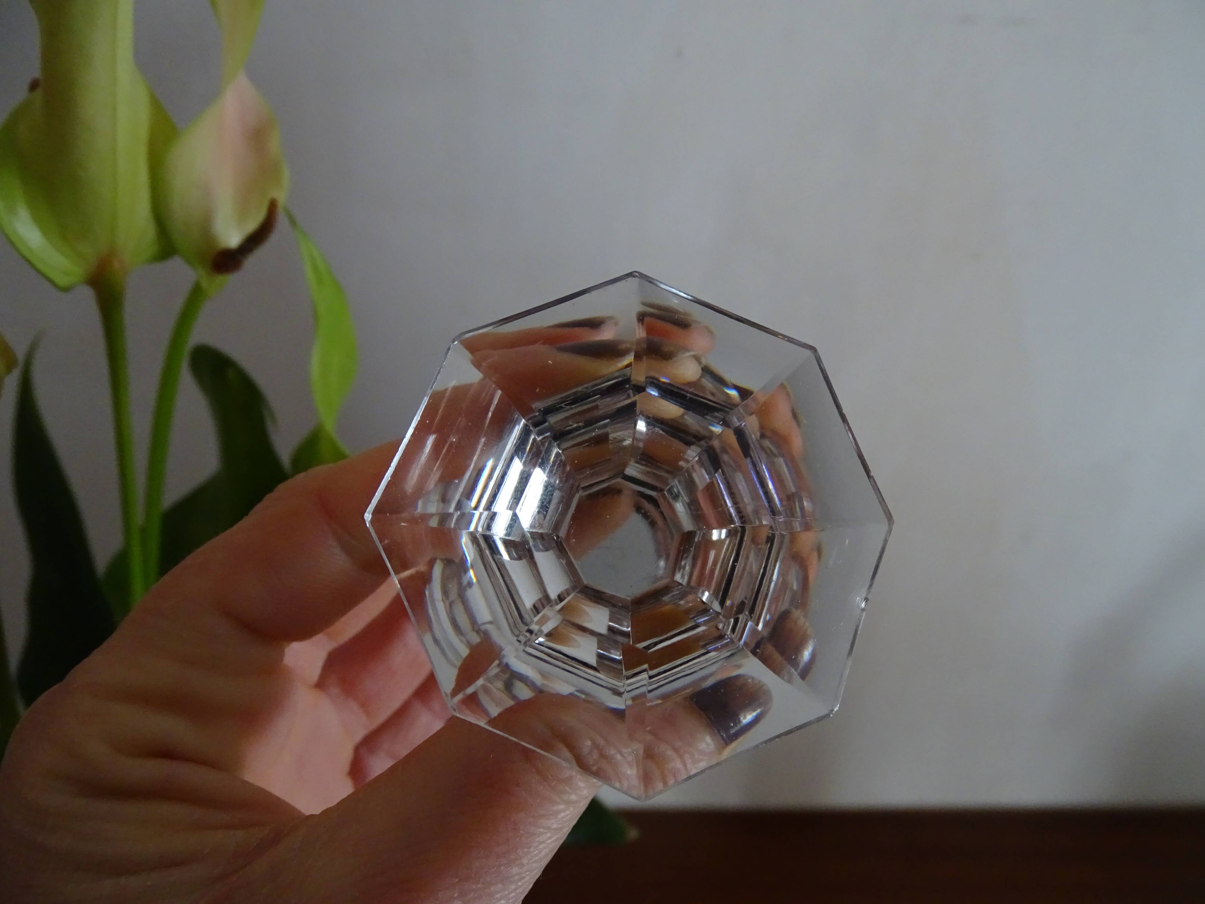 Crystal decanter Saint Louis / Baccarat - Cato flat ribs - Epoch XIXth - 21 cm