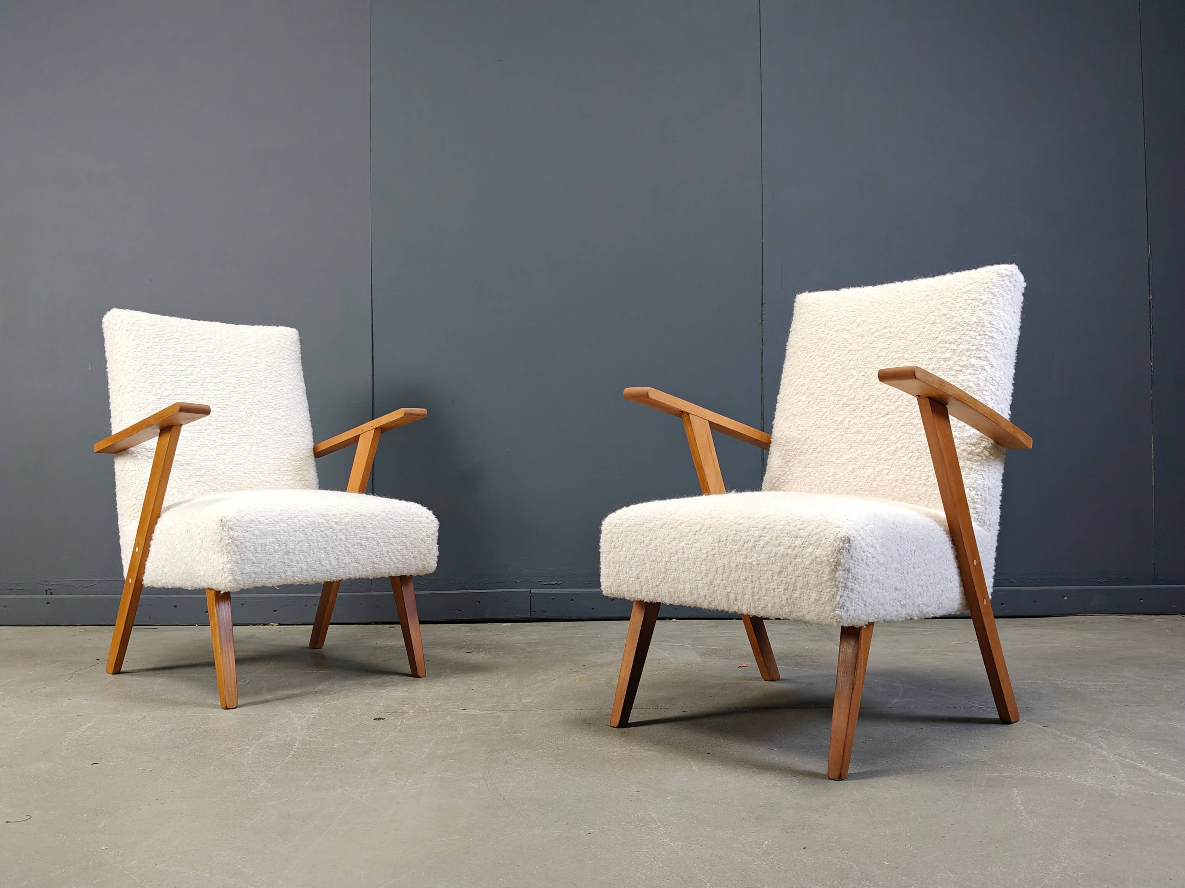 Pair of mid-century Dutch armchairs, 1960s