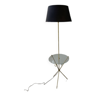 Adnet brass floor lamp with loops