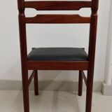 Lot of 4 chairs wood and skai