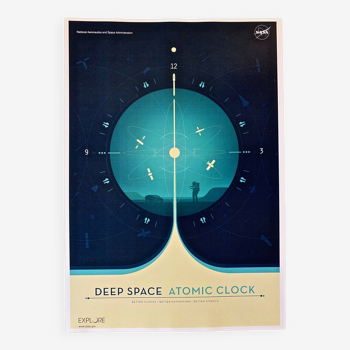 Impression d'après nasa deep space atomic clock blue