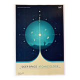 Impression d'après nasa deep space atomic clock blue