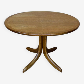 Oval teak coffee table