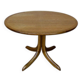 Oval teak coffee table