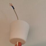 Danish Space Age lamp from the 70s, in lacquered aluminium with primers and bottom grid