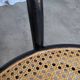 Mid-Century Thonet Style Dining Chair / Black Bentwood & Cane Seat Vintage