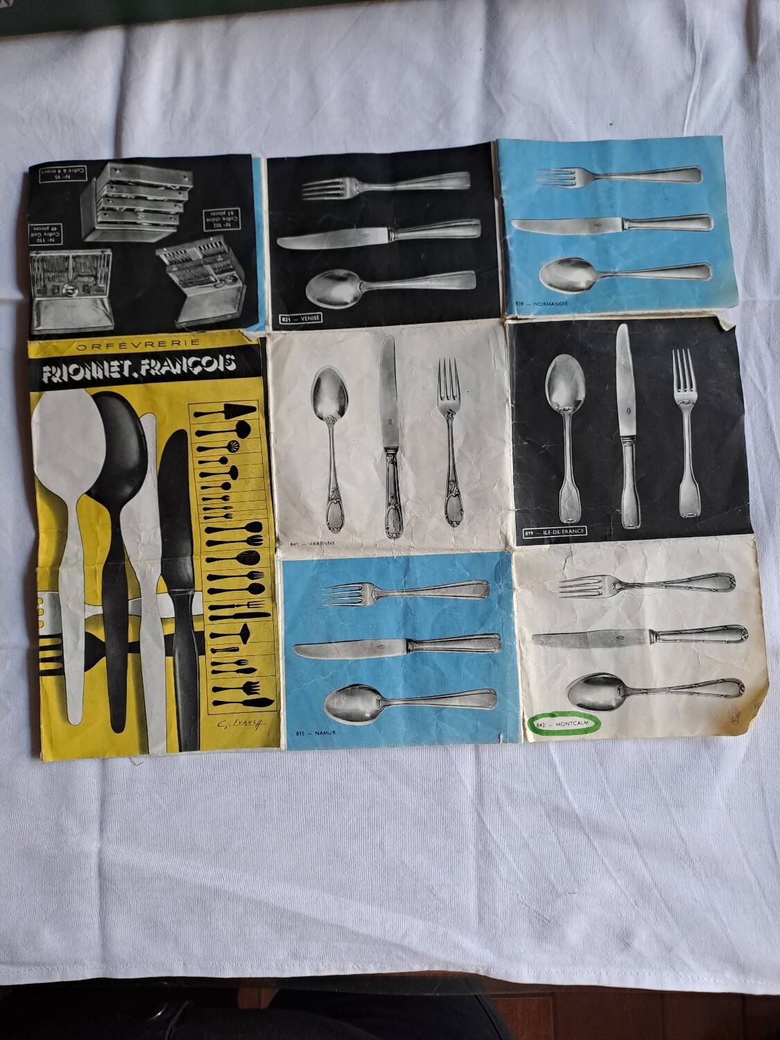 Silver-plated metal cutlery set by François Frionnet goldsmith