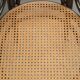Set of 6 original vintage Thonet long John design diningchairs with webbing